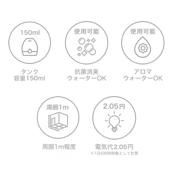 ノーヴェ 超音波式加湿器  ホワイト