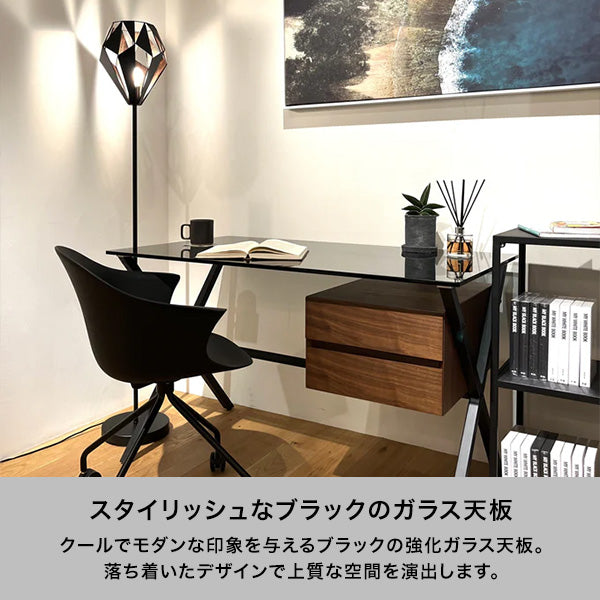 フランフラン サッジオデスク ガラスデスク サッジオ デスク ブラウン | Francfranc（フランフラン）公式通販 家具