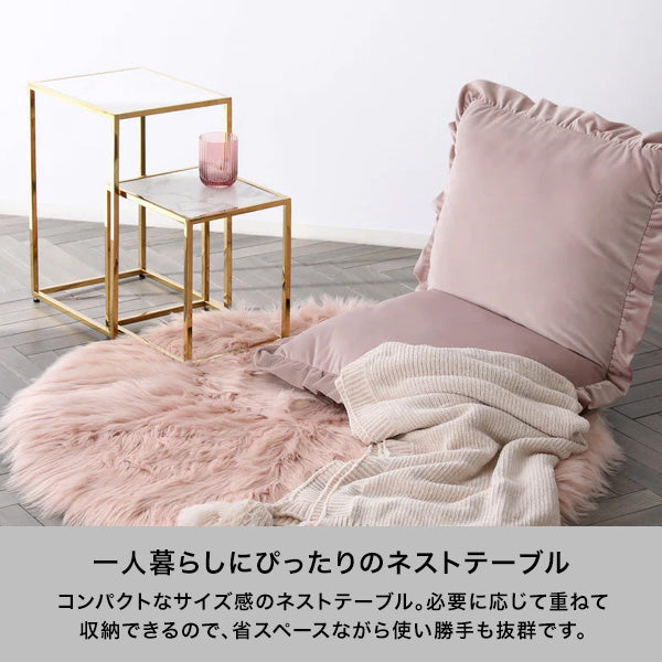 レーヌ ネストテーブル S クリア×シルバー | Francfranc（フランフラン