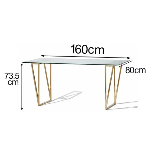 フェリシテ ダイニングテーブル クリア W160 | Francfranc(フラン フェリシテ ダイニングテーブル クリア W160 | Francfranc(フラン