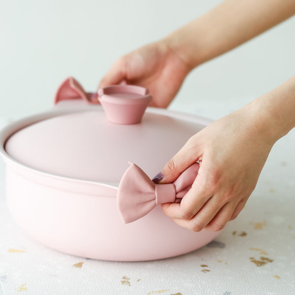 フランフラン 鍋つかみ リボン型 ピンク - テーブル用品
