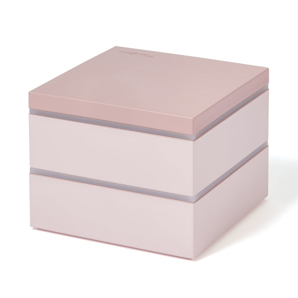 ロゴ 重箱 2段  ピンク