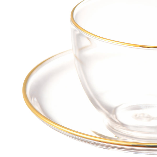 クリアガラス カップ＆ソーサー ゴールド Francfranc（フランフラン）公式通販 家具・インテリア・生活雑貨