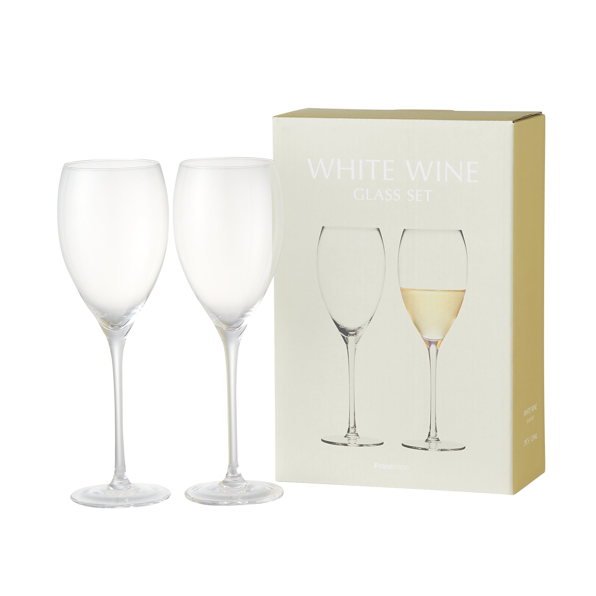 クリア ホワイト ワイングラス （2個セット） | Francfranc（フランフラン）公式通販 家具・インテリア・生活雑貨