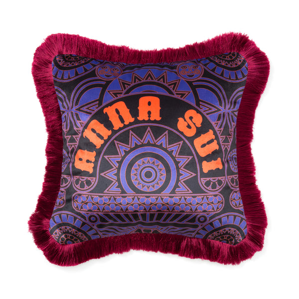 ANNA SUI クッションカバー ロゴ 450×450 パープル