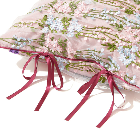ANNA SUI クッションカバー チュールフラワー 450×450 ピンク