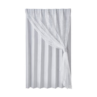 ブリス×ルシーラ ダブルカーテン H2000×W1000 ホワイト×ライトグレー(レース&ドレープ/既製)