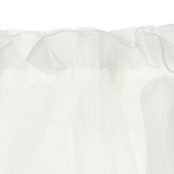 ギャザーフリル カーテン H1350×W1000 ホワイト （レース/既製）