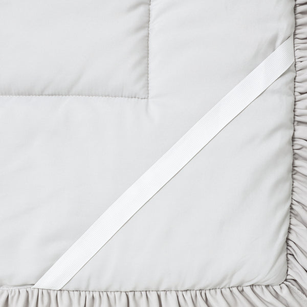 WARMY フリル ベッドパッド シングル ライトグレー【2022年モデル