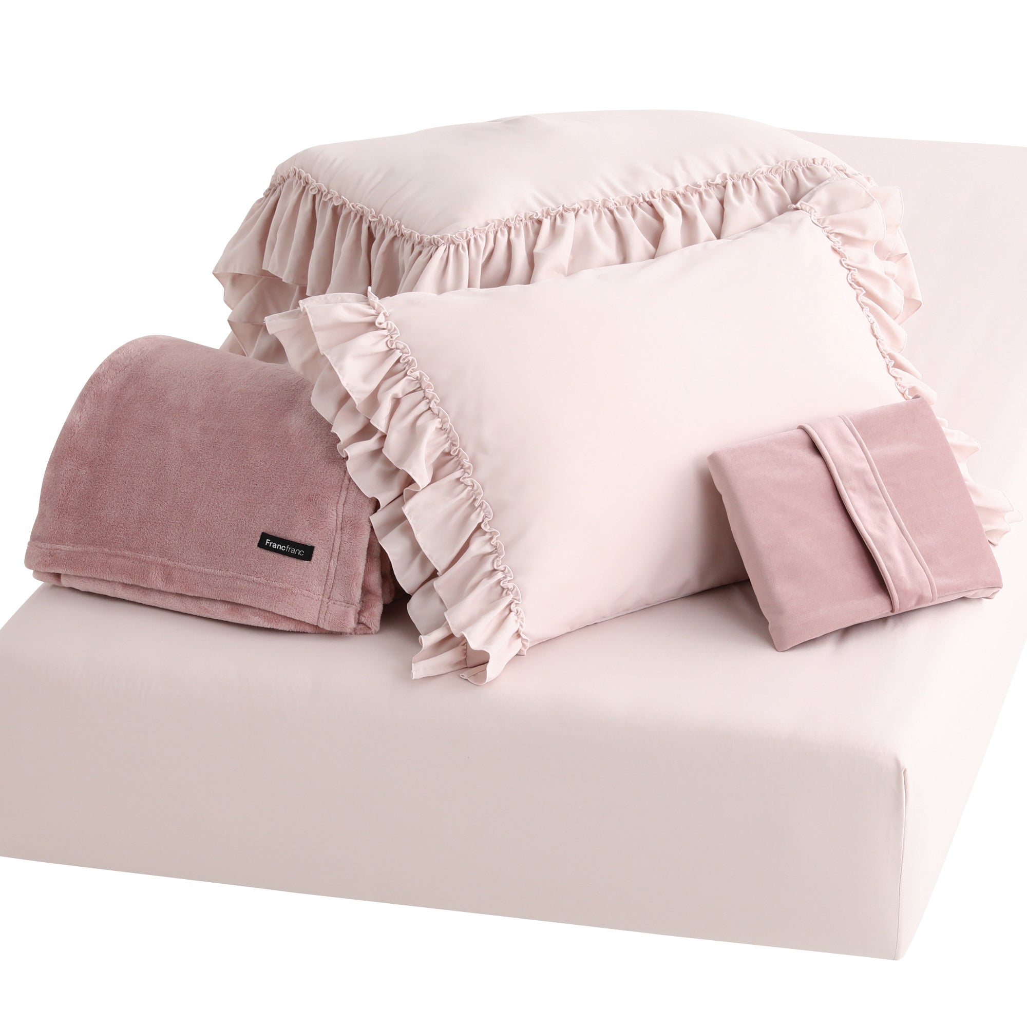 かんたん寝具セット プラス フリル シングル ピンク | Francfranc