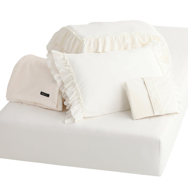 かんたん寝具セット プラス フリル シングル ホワイト | Francfranc