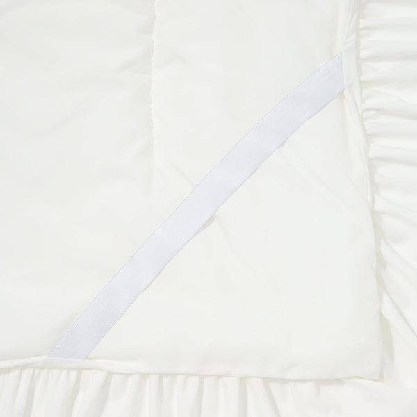 ふわろ 冷感ベッドパッド フリル シングル ホワイト | Francfranc