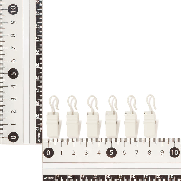 シンプル クリップランナー フック 30×8 ホワイト（6個セット） Francfranc（フランフラン）公式通販 家具・インテリア・生活雑貨
