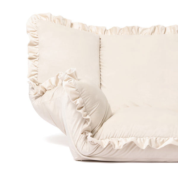 【オンラインショップ限定】カラン フロアソファ ホワイト（W1120～1570）家具・インテリア