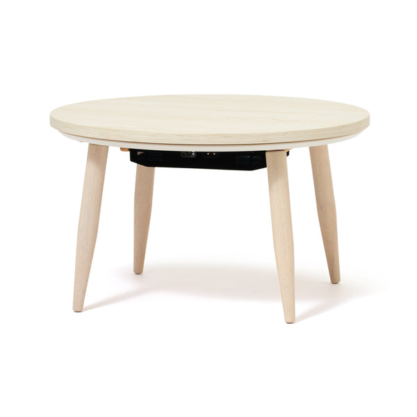 franfran ローテーブル ラウンド ホワイト（丸型円形白色） - 家具