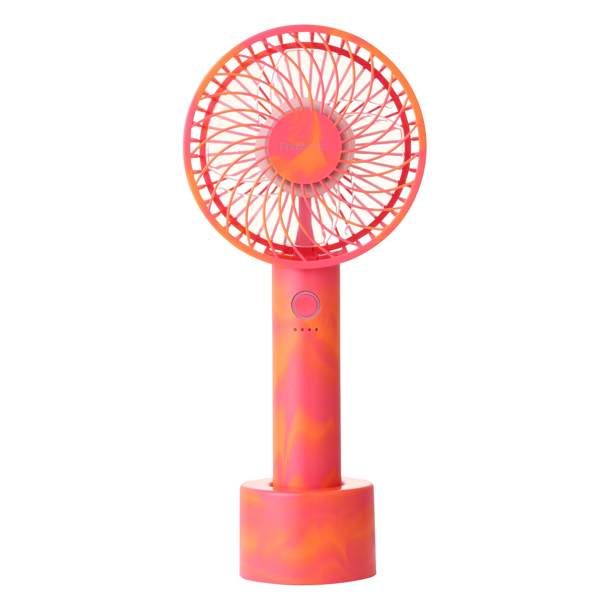 【2020年モデル】フレ ハンディファン マーブル オレンジ（扇風機）